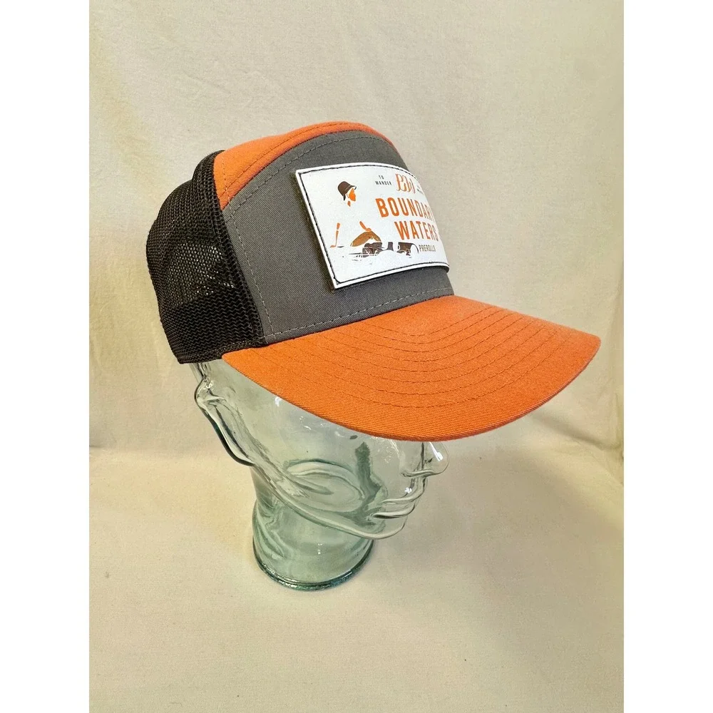 Richardson 168 Boundary Waters Prerolls Orange Grey Black Trucker Hat Mens OSFM